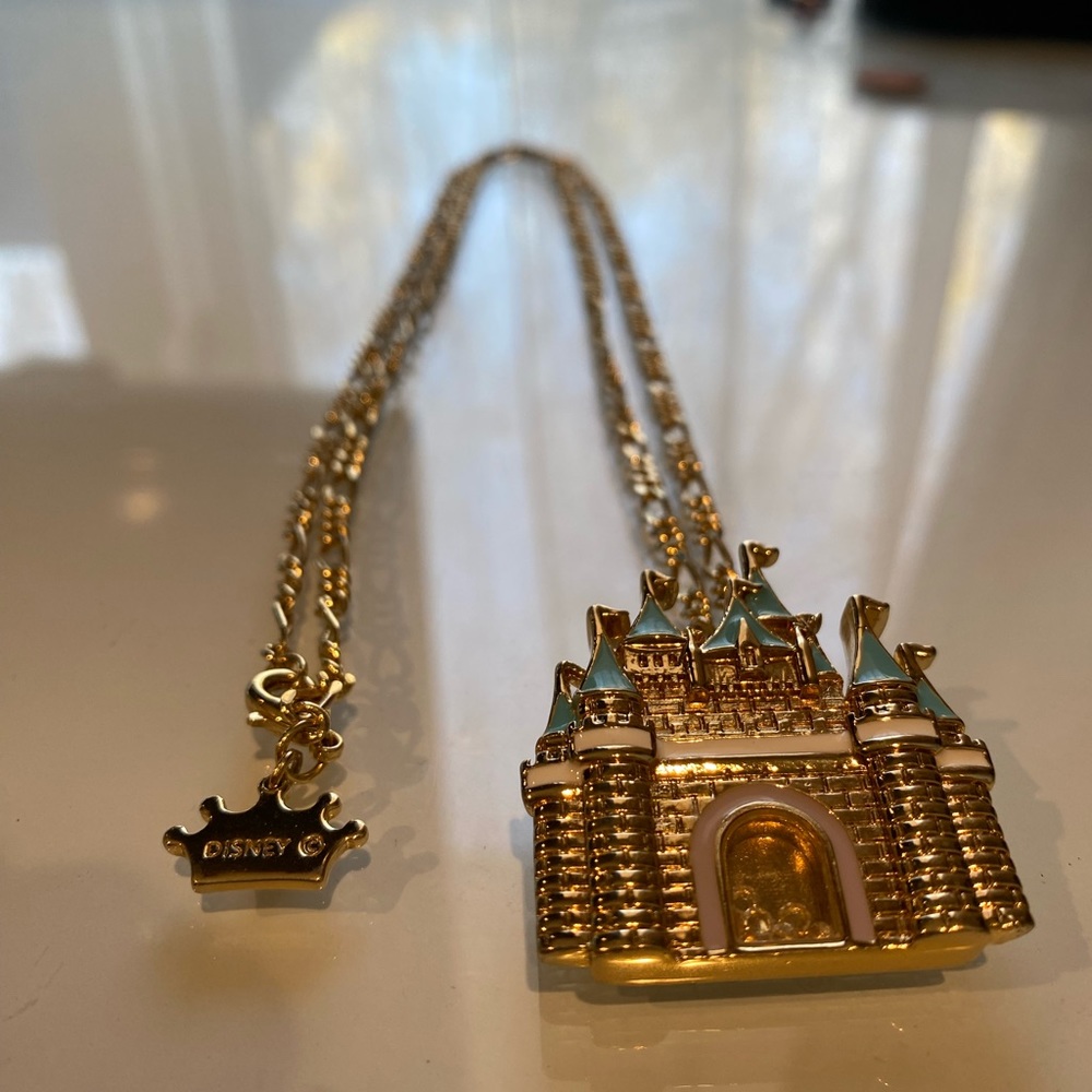 Rare Disney Cinderella castle necklace